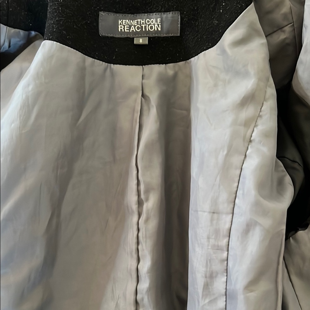 Reaction Kenneth Cole Black Hooded Peacoat - Picture 4 of 6
